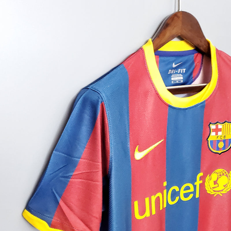 Camisa Barcelona Titular 10/11 - Versão Retro